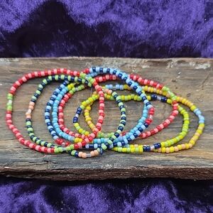 Colorful Beaded Bracelets Set
